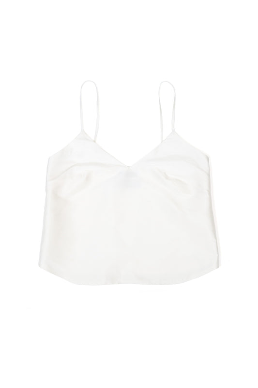 Silk camisole crispy white